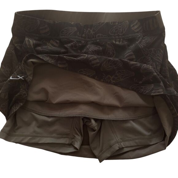 RL RLX Ralph Lauren Skort Bee Print Skirt Shorts Brown M bv - Picture 5 of 13